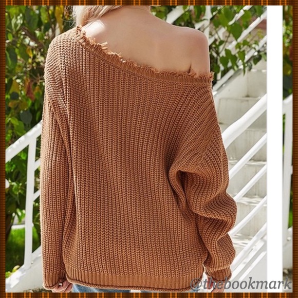 NEW! OFF THE SHOULDER SWEATER - Picture 2 of 4